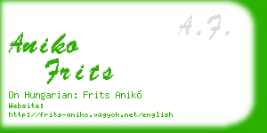 aniko frits business card